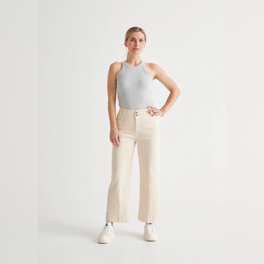 Women's DUER Cream Wide Leg Pants EUC